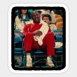 Michael Jordan on The Bench Sticker